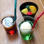 クリームソーダ・コーヒーフロート・みつまめ食品サンプル